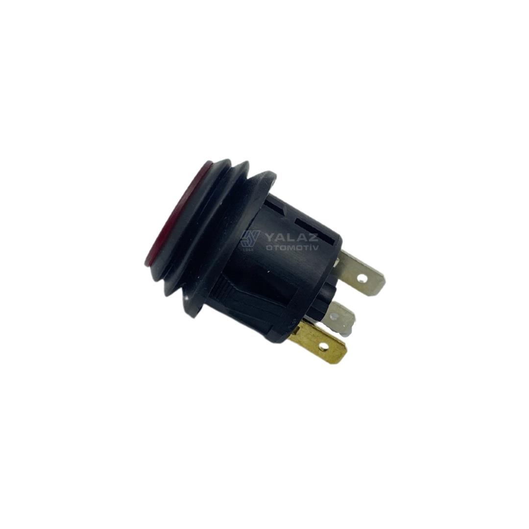 12V BUTON PLS (KALICI) (ON-OFF) (3 FİŞLİ) (20 MM) (KÖRÜKLÜ) KIRMIZI