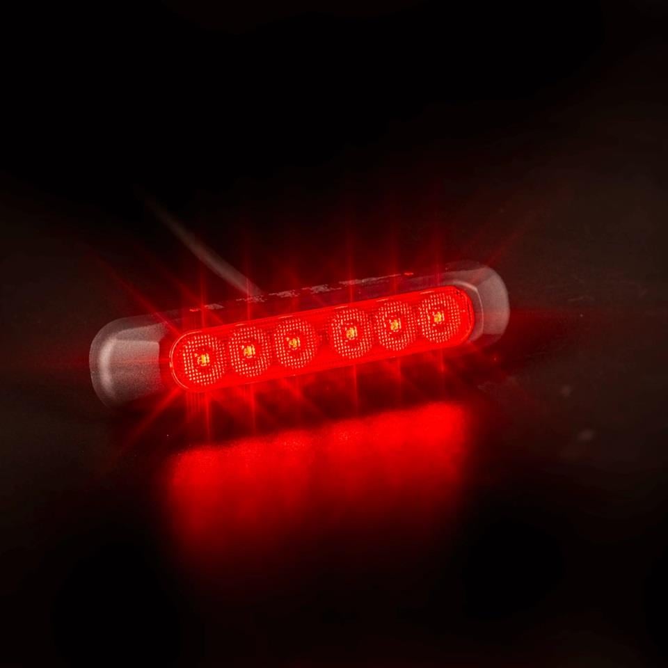 FRISTOM 12V-24V ARKA SİS LAMBASI KIRMIZI (LEDLİ) (132*28 MM) E9