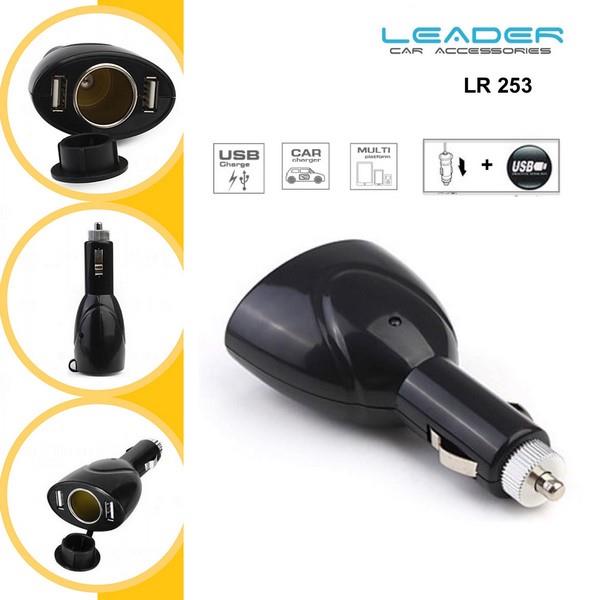 12V-24V ÇAKMAK SOKETİ (ENERJİ SOKETİ) (KAPAKLI) ÇAKMAK + USB 2 ŞARJLI 6 A)