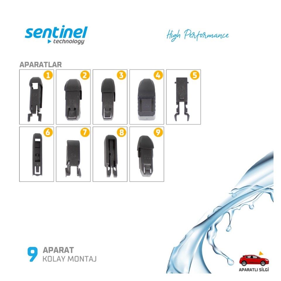 SİLECEK SÜPÜRGESİ 450 MM AEROTWIN (9 APARATLI)