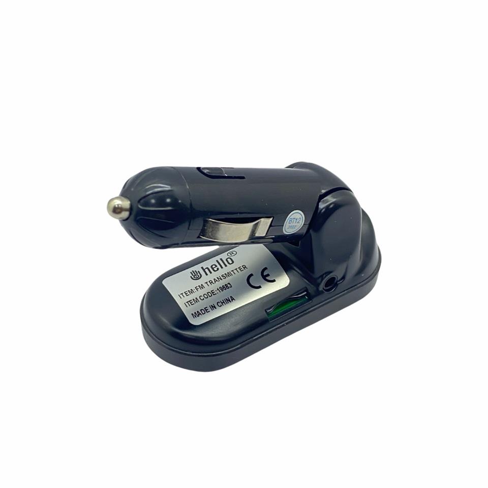 12V-24V TRANSMITTER AUX/BLUETOOTH/MP3/SD KART/USB X 2 ŞARJ (UZAKTAN KUMANDALI) SİYAH