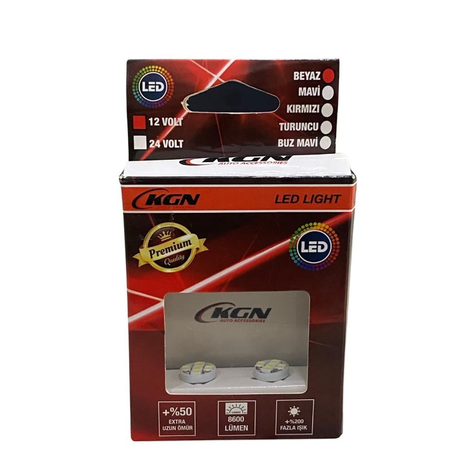 12V 53 AMPUL 5 LEDLİ BEYAZ (2 AD)