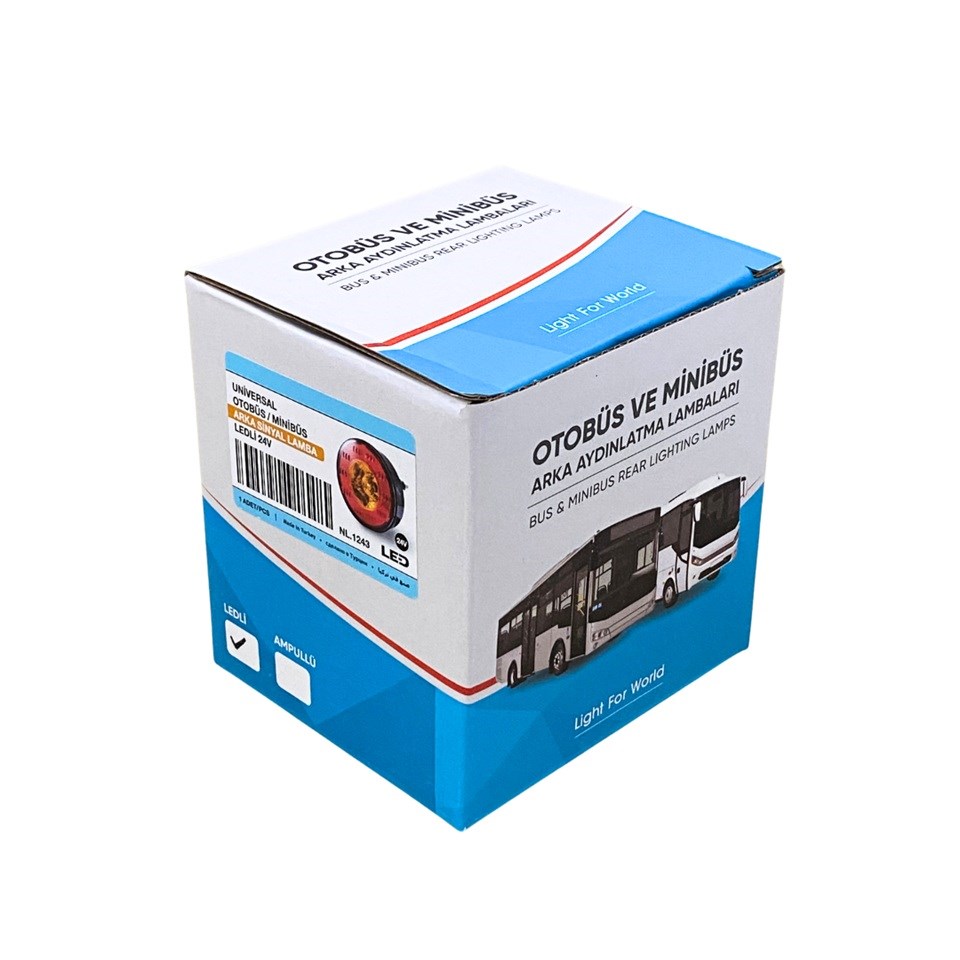 24V SİNYAL LAMBASI REFLEKTÖRLÜ SARI (6 LEDLİ) (YUVARLAK 98 MM)