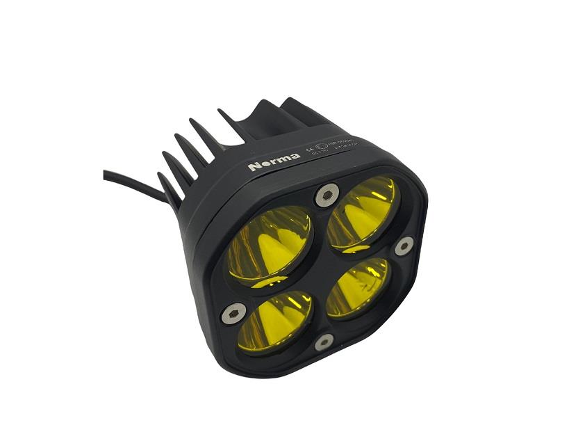 9V-35V OFF-ROAD LAMBA 40W (4 LEDLİ) (70*78*78 MM) SARI