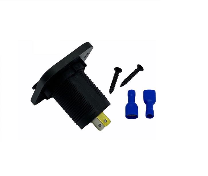 12V-24V TELEFON ŞARJ CİHAZI (USB X 2) (1A/2.1A) (KAPAKLI MARİN)