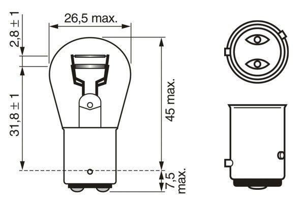 BOSCH 12V 1016 AMPUL 21/4W (SASI YAKIN TIRNAK)