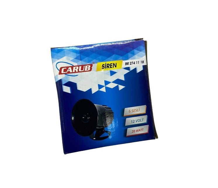 12V ELECTRONIC ALARM SİRENİ 6 SESLİ 20W