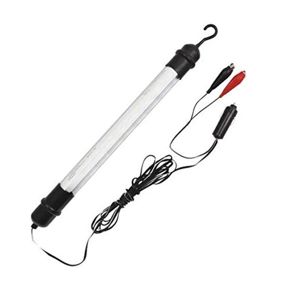 12V SEYYAR LAMBA FLORESAN 8W BEYAZ (42 CM) (MAŞALI+ÇAKMAK FİŞLİ) (KABLO UZUNLUĞU 3 MT)