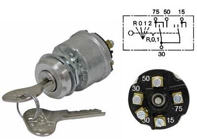 BOSCH KONTAK ANAHTARI (5 UÇLU) (I-II-START) (EMNİYETLİ) (KISA TİP)