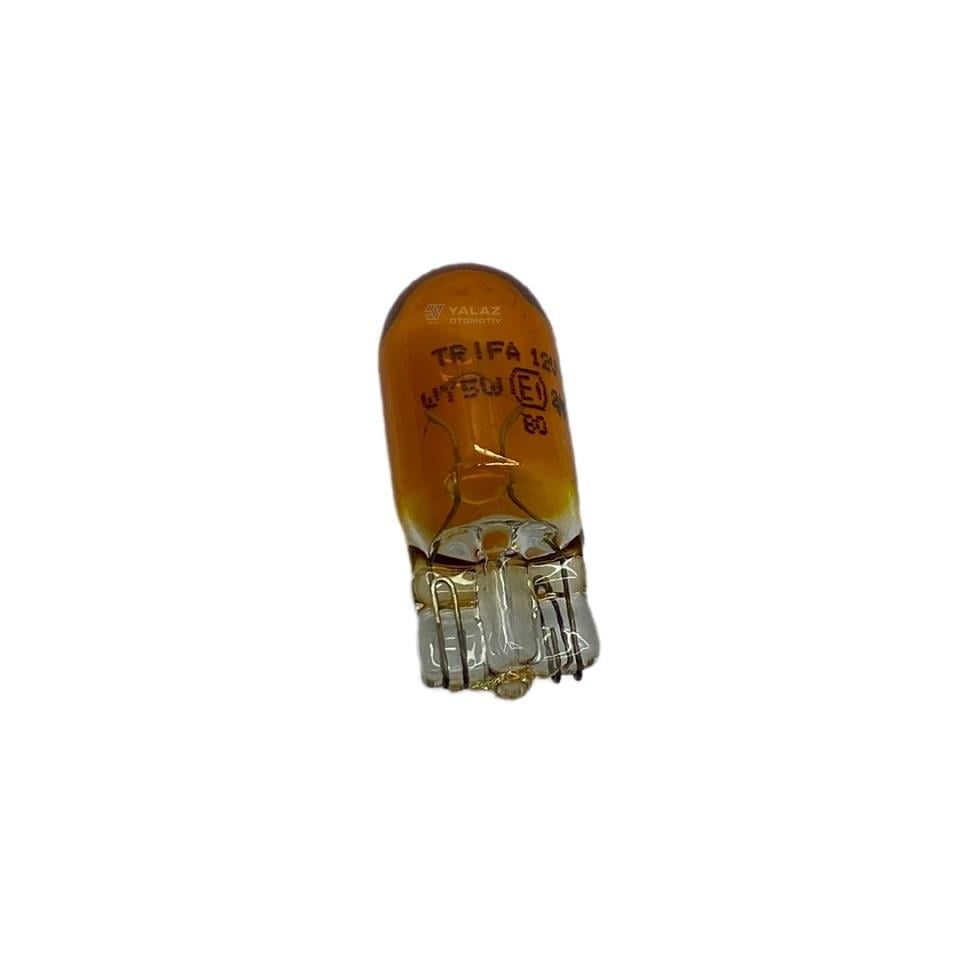 TRIFA 12V DİPSİZ AMPUL T10 5W SARI