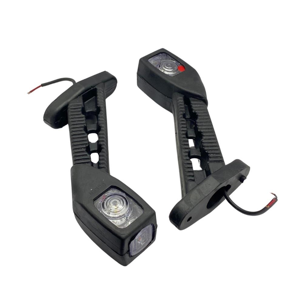 12V-24V DORSE DIŞ İŞARET BOYNUZ TAKOZ LAMBASI UZUN EĞRİ (LEDLİ) (SARI-KIRMIZI-BEYAZ) (SAĞ-SOL)