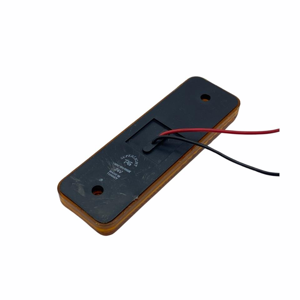 24V YAN SİNYAL LAMBASI DORSE SİDE MARKER SARI (4 LEDLİ) (98*32 MM)
