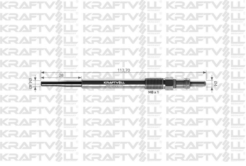KRAFTVOLL 5V KIZDIRMA BUJİSİ CITROEN BERLINGO/C3/C4-FORD FIESTA/FOCUS/KUGA-PEUGEOT 3008/4008/5008