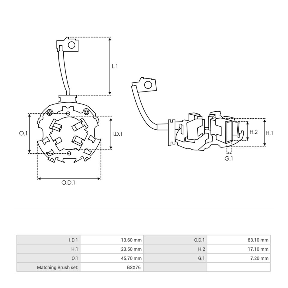 MARŞ KÖMÜR YUVASI (KÖMÜR+YAY) BOSCH TİPİ (BSX-49/BSX-59) OPEL-FORD-MERCEDES