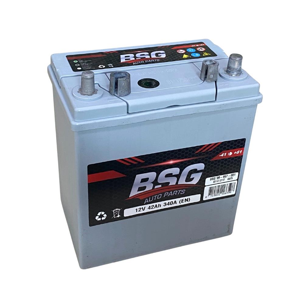BSG 12V 42 AH AKÜ 340 A (EN) (197*129*227) (KALIN-İNCE KUTUP DÜZ)