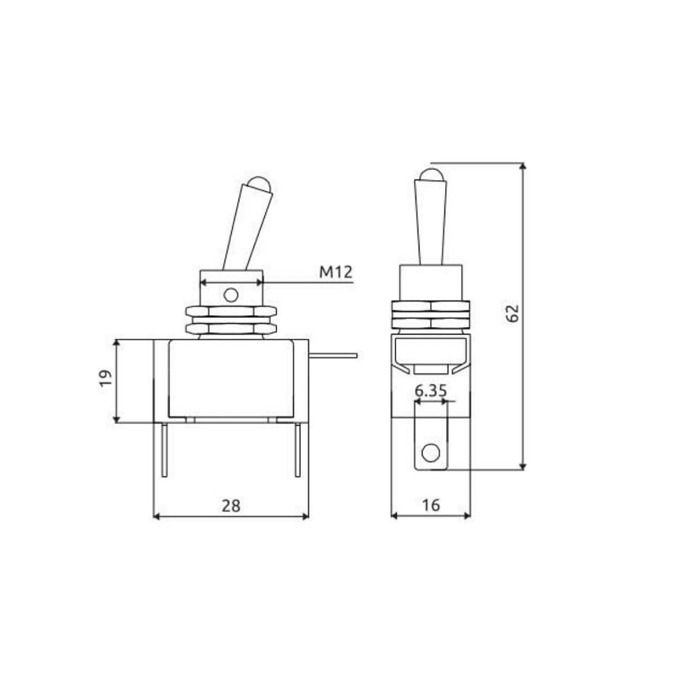 ÇIT-ÇIT ANAHTAR 3 FİŞLİ IŞIKLI METAL (ON-OFF) (20A 12V DC)