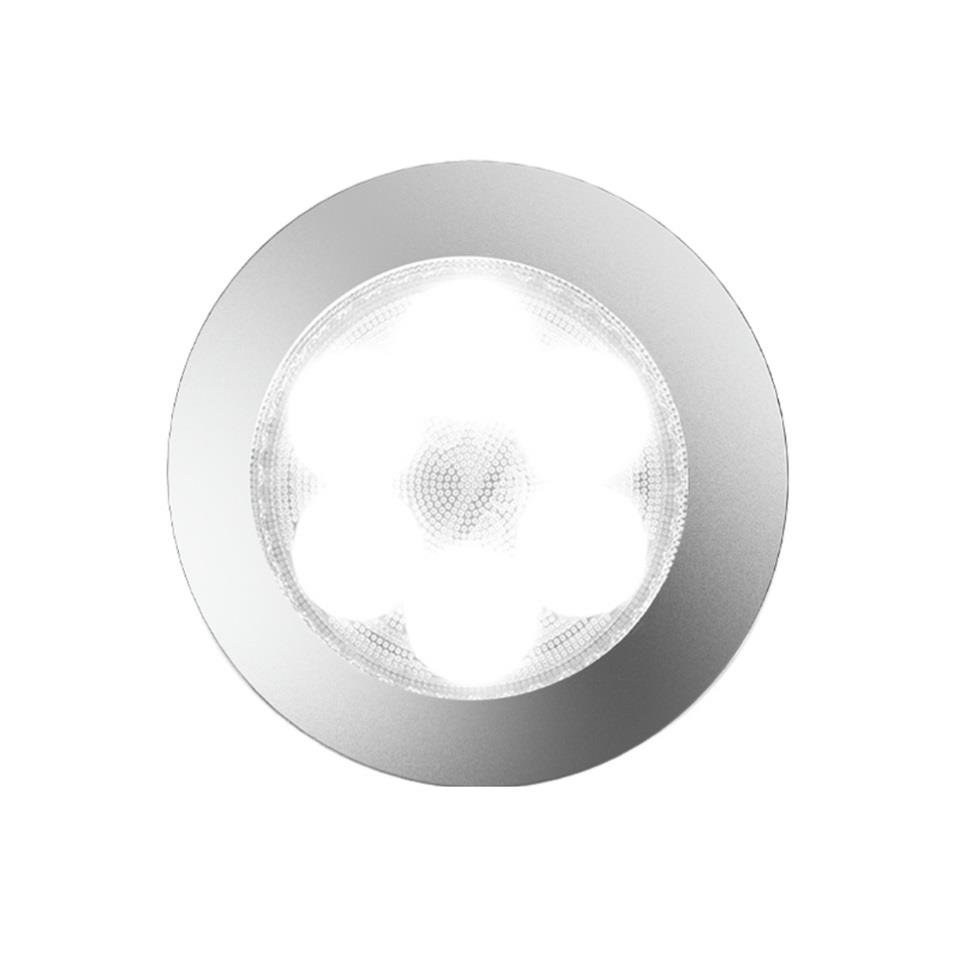 SANEL 12V-24V SPOT TAVAN LAMBA 6 LEDLİ 6500K BEYAZ (SU GEÇİRMEZ) (90 MM) (BUTONLU)
