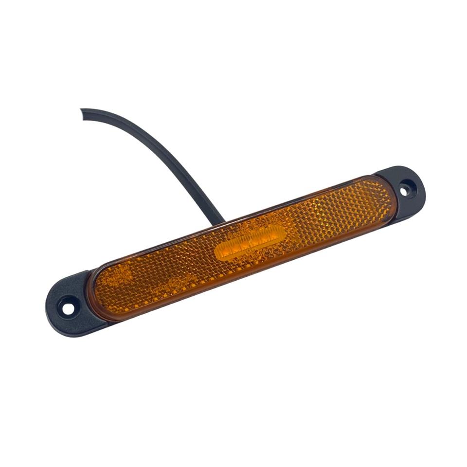 FRISTOM 12V-24V YAN İKAZ LAMBASI (SİDE MARKER) LEDLİ SARI KRONE TİP DORSE (170*25.2 MM) E9