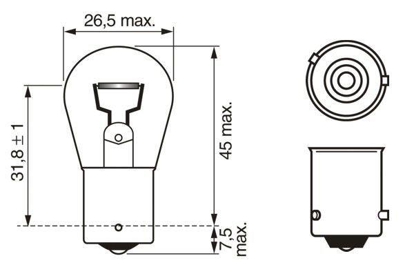 BOSCH 24V 93 AMPUL 21W SARI (YAKIN TIRNAK)