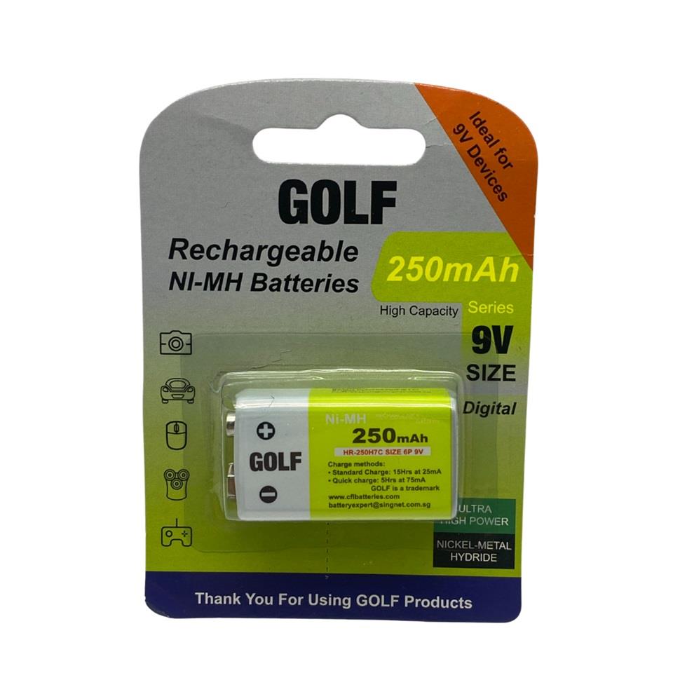 9V ŞARJLI PİL (250 mAh)