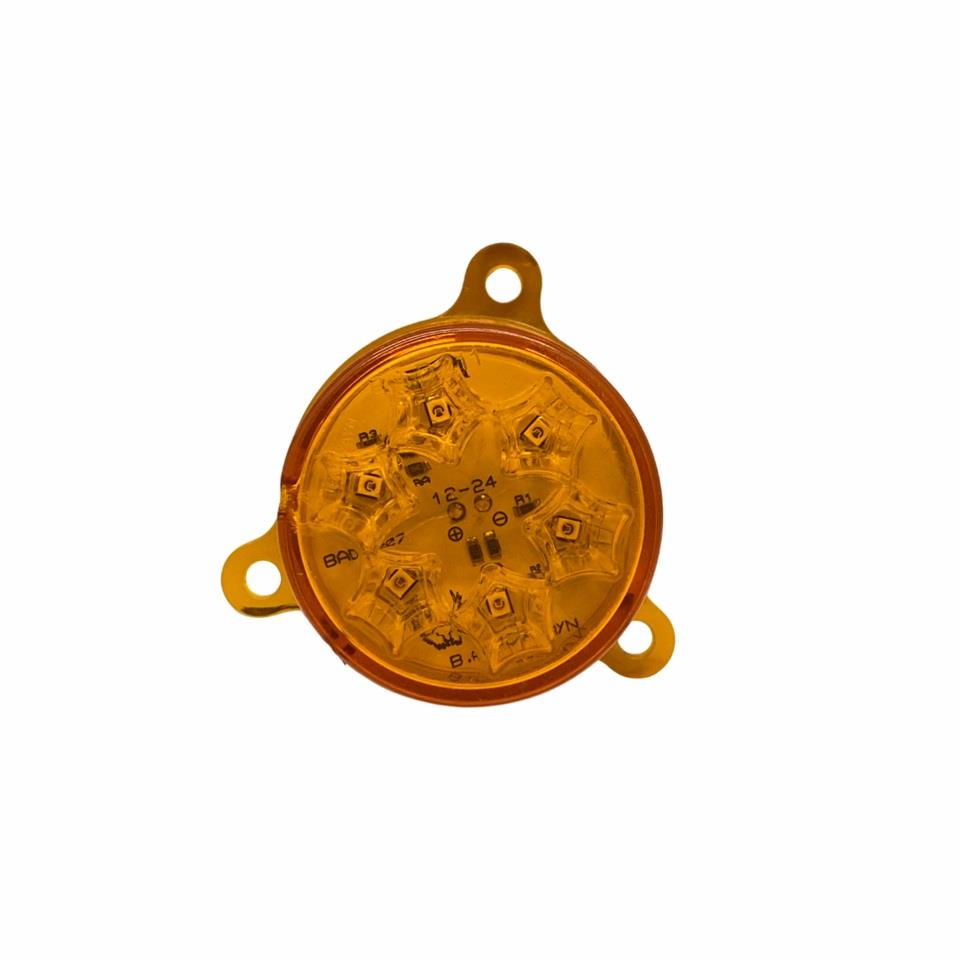 12V-24V SİNYAL LAMBASI (İÇ) (7 LEDLİ) YUVARLAK SARI ISUZU TURKUAZ/NEOPLAN OTOBÜS (52.5 MM)