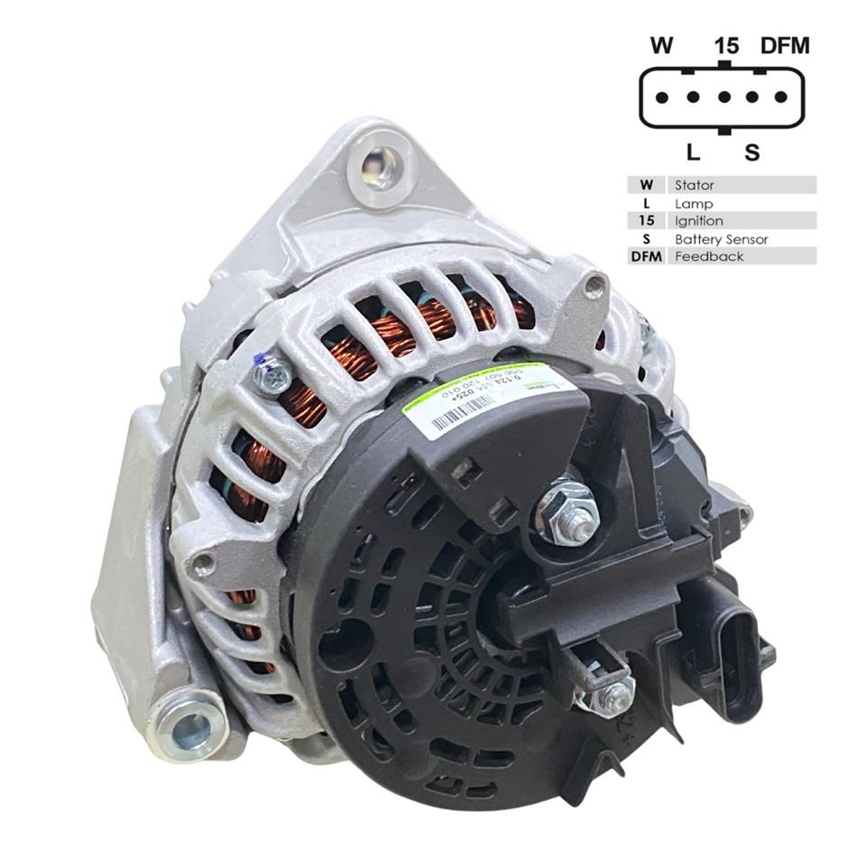 PLUSLINE 24V ALTERNATÖR DİNAMO 120 A (5 FİŞ SOKETLİ) (W-L-15-S-DFM) DAF-MAN TGA/TGL/TGM/TGS