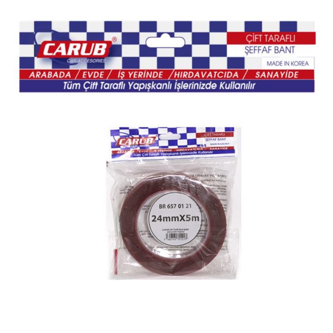 ÇİFT TARAFLI BANT 24 MM X 5 MT ŞEFFAF (SİLİKONLU)
