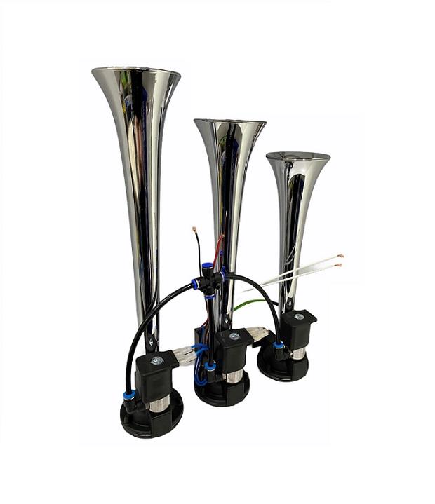 12V 3LÜ HAVALI KORNA DALİ-DALİ (PLASTİK BORU KROM KAPLAMA) (ARAP KORNA)