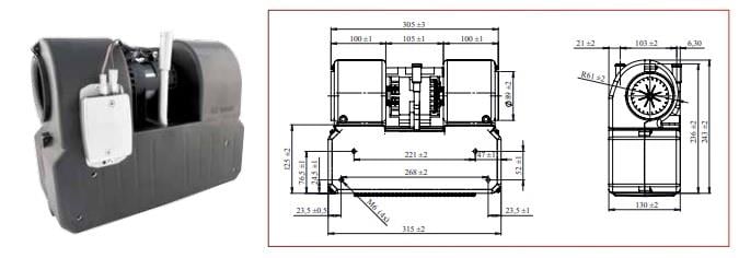 KORMAS 24V KALORİFER ÜNİTESİ KOMPLE (TEK DEVİR)