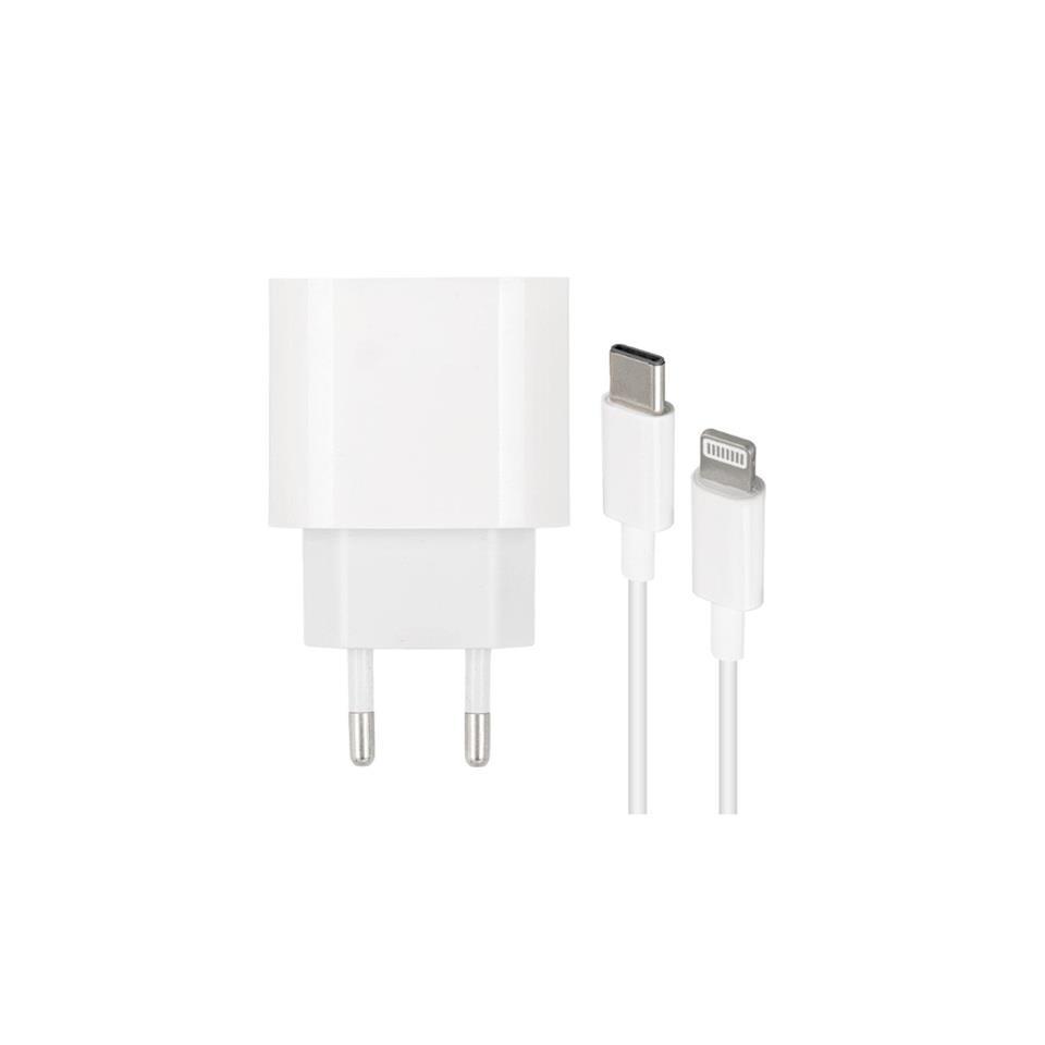 PD-C 20 WATT TYPE-C ŞARJ BAŞLIK ADAPTÖRÜ + ŞARJ KABLOSU (TYPE-C) (70 CM) IPHONE
