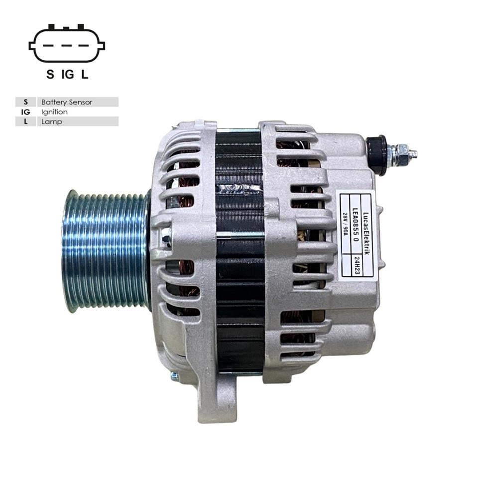 LUCAS 24V ALTERNATÖR DİNAMO 90 A (3 FİŞ) (S-IG-L) FORD CARGO-IVECO EUROSTAR/EUROTECH/STRALIS