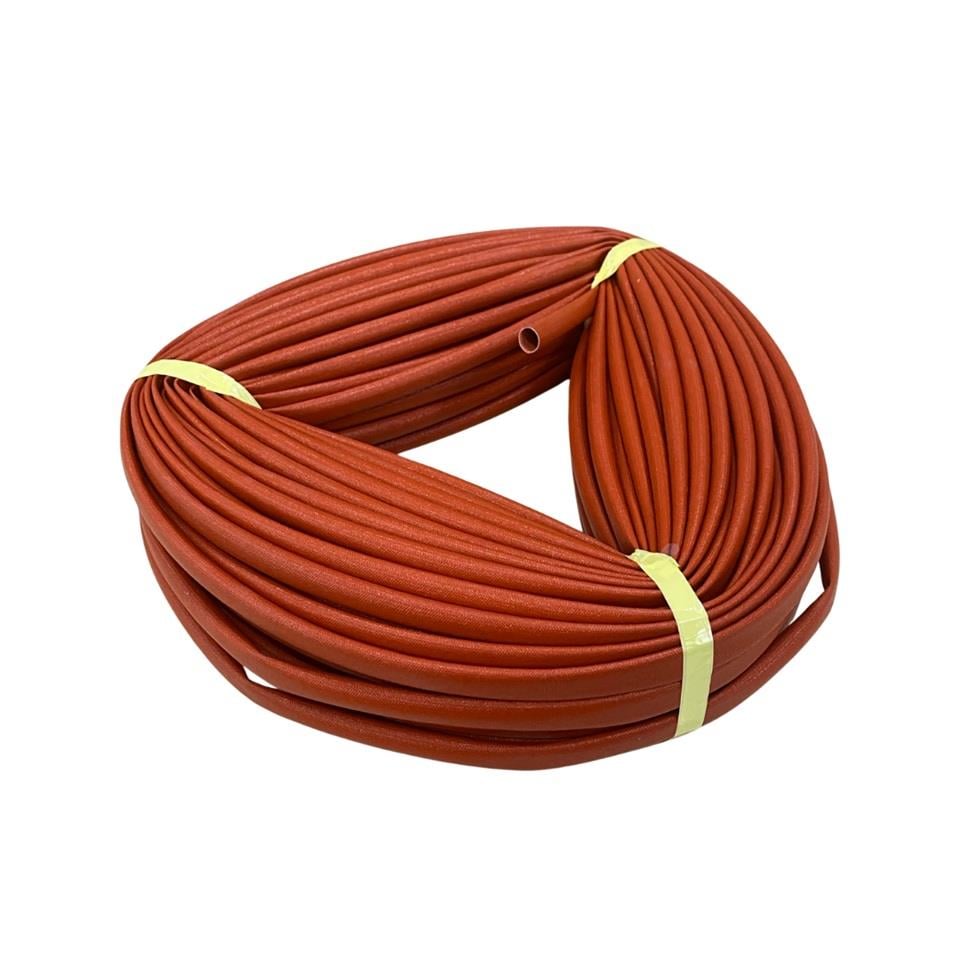 10 MM İZOLELİ CAM ELYAF MAKARON (YANMAZ MAKARON) (PARLAK) (-60°C +250°C) (1 MT)