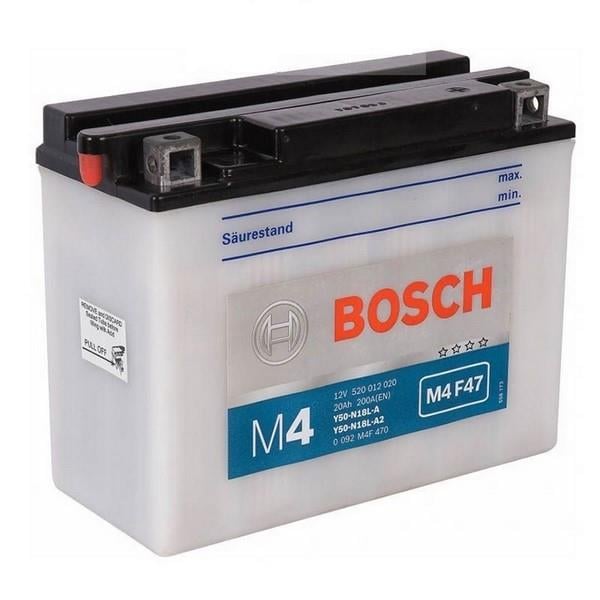 BOSCH 12V 20 AH MOTOSİKLET AKÜSÜ 200 A (EN) (206*92*163) (Y50-N18L-AT)