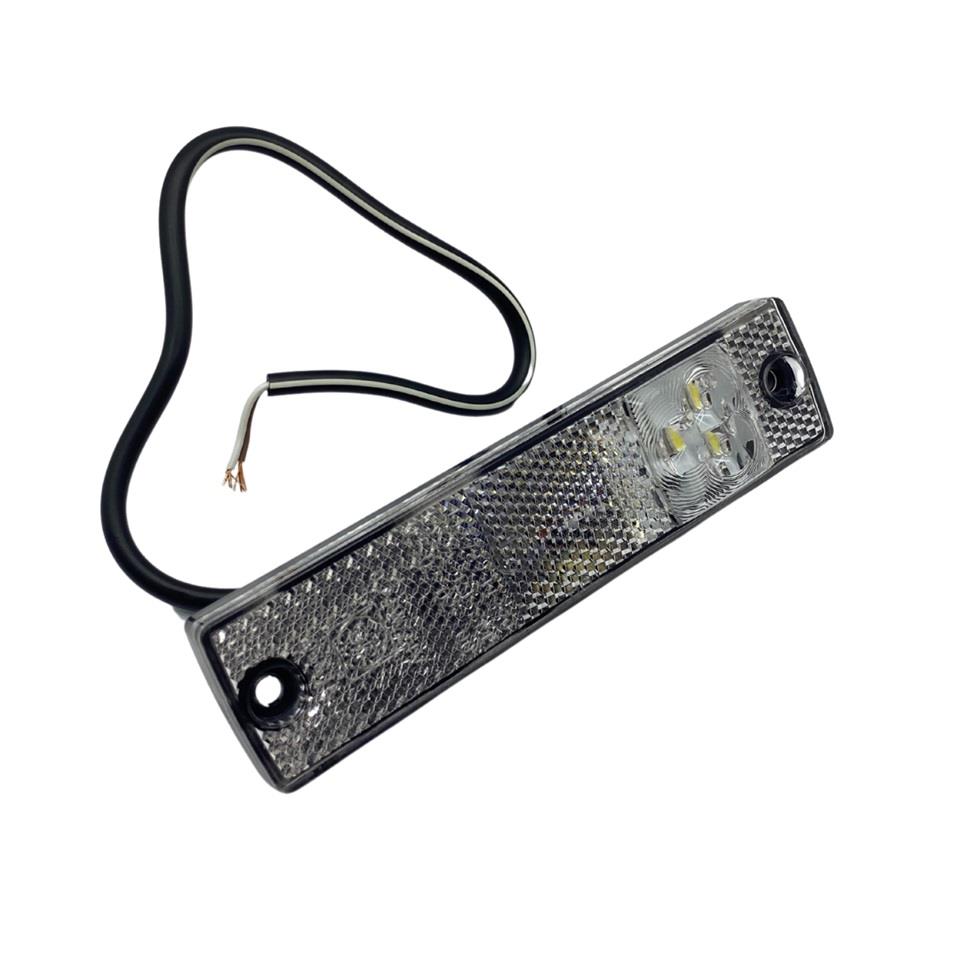 12V-24V YAN İKAZ-PARK LAMBASI (SİDE ÖARKER) LEDLİ BEYAZ KRONE TİP DORSE (130*32 MM) E9