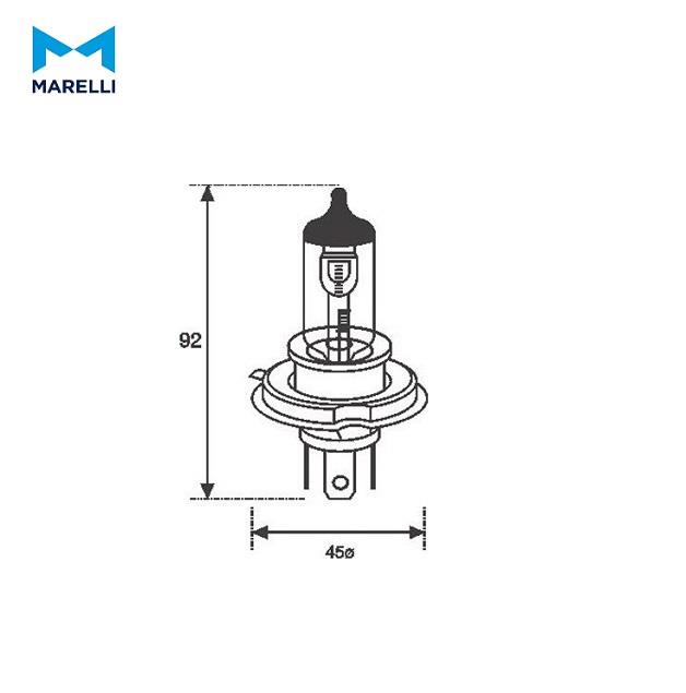 MARELLI 12V H4 AMPUL 100/80W P43T