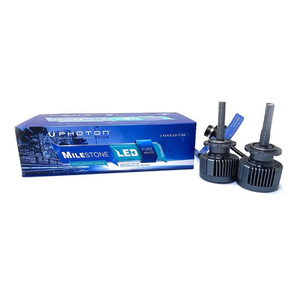 PHOTON 12V-85V D4S/D4R CSP LED XENON FAR AMPUL SETİ 6000K 12000 LÜMEN (MİLESTONE) 