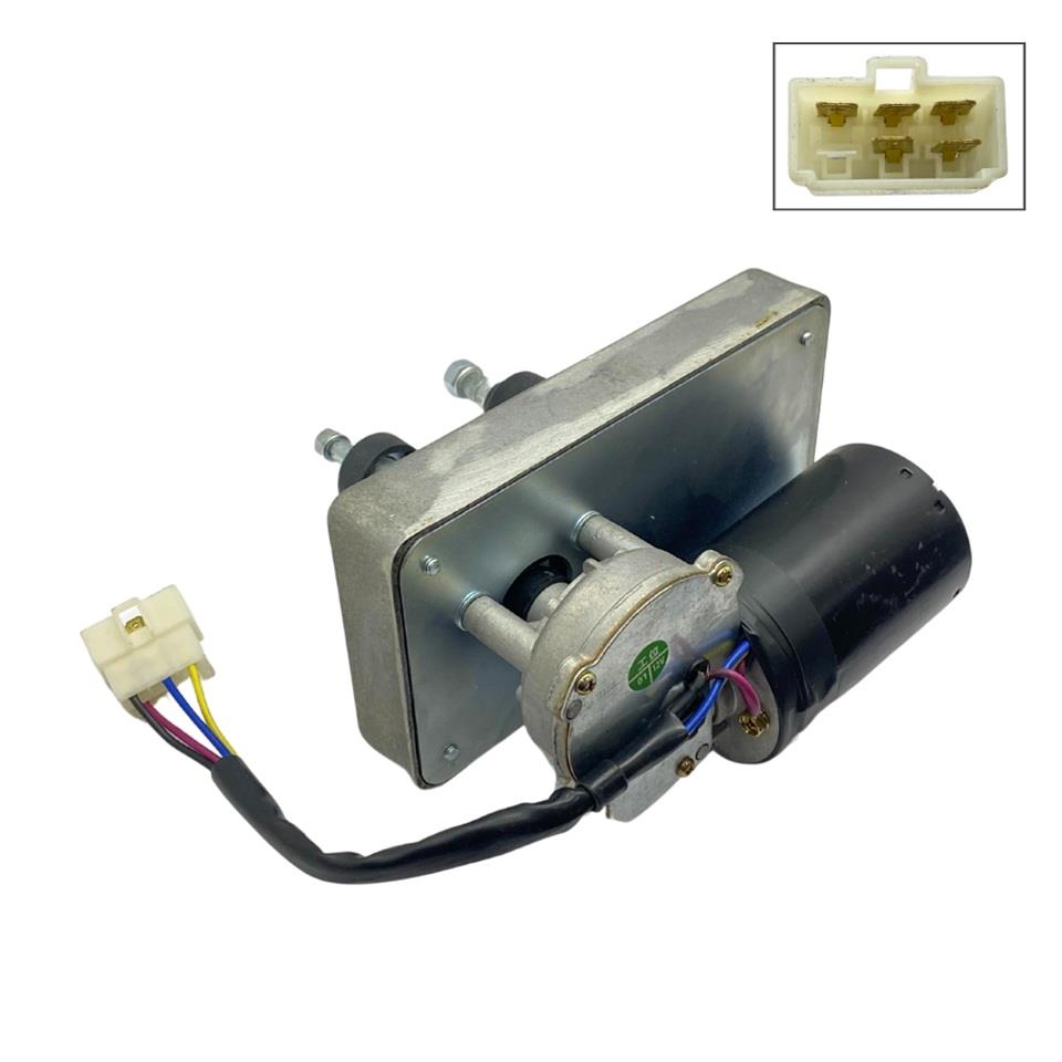 12V SİLECEK MOTORU MEKANİZMALI ÇİFT MİLLİ (M6/M8 CIVATA)