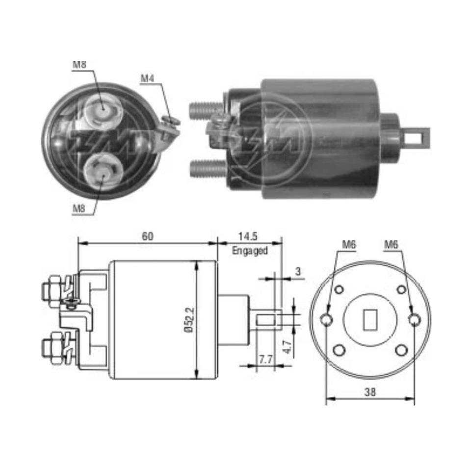 ZM 12V MARŞ OTOMATİĞİ HITACHI TİPİ SOL FIAT-FORKLİFT-NISSAN MICRA/SUNNY-OPEL-SUBARU-YANMAR MOTOR