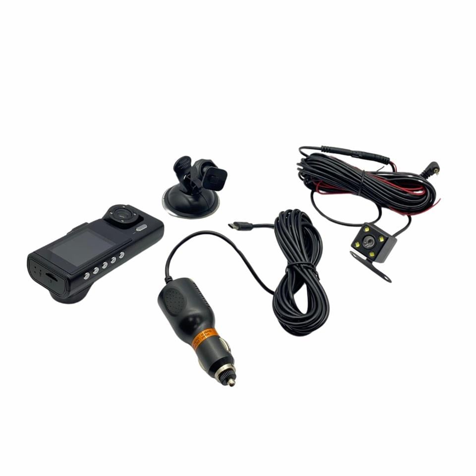 ARAÇ İÇİ YOL KAYIT KAMERASI EKRANLI 1080 HD (ÖN-ARKA KAMERALI/GECE GÖRÜŞLÜ/İÇ-DIŞ) (32 GB) Wİ-Fİ
