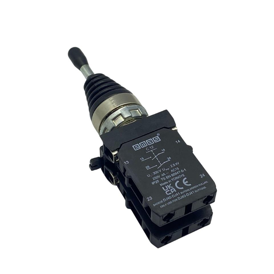 EMAS CM SERİSİ JOYSTICK BUTON METAL (KALICI) (4 POZİSYONLU) (2NO+2NO) (22 MM)