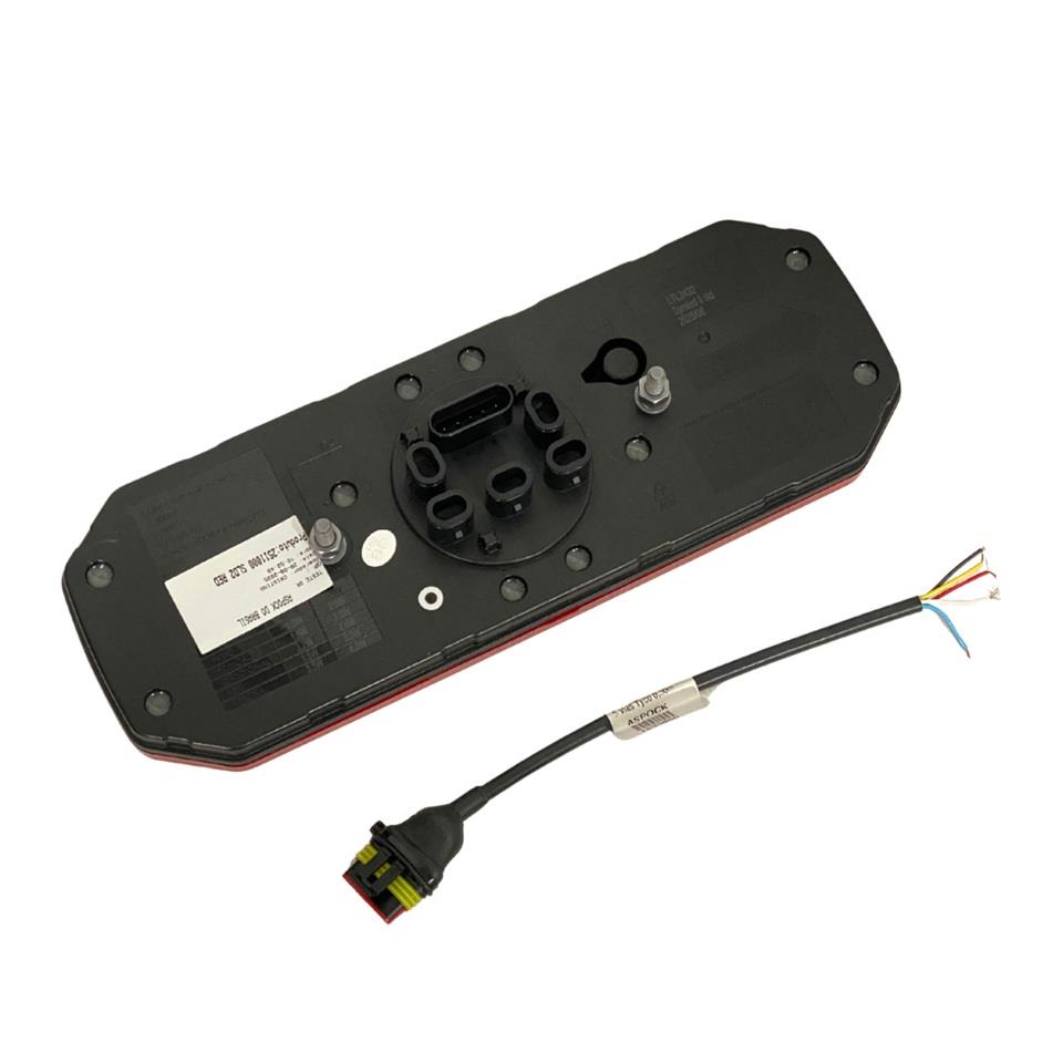 ASPOCK 12V-24V STOP LAMBASI (NEON LEDLİ-KAYAR SİNYALLİ) (4 FONKSİYONLU) (365*130*35 MM) E BELGELİ