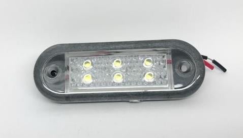12-24V BASAMAK AYDINLATMA LAMBASI BEYAZ (6 LEDLİ) (85*30 MM)