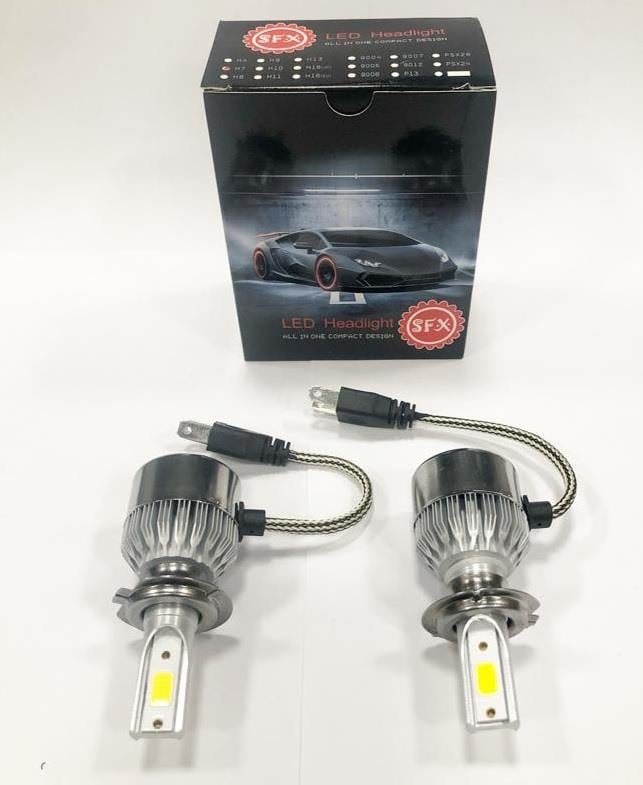 9V-32V H7 XENON LED FAR AMPUL SETİ 6000K 6000 LÜMEN COB LED