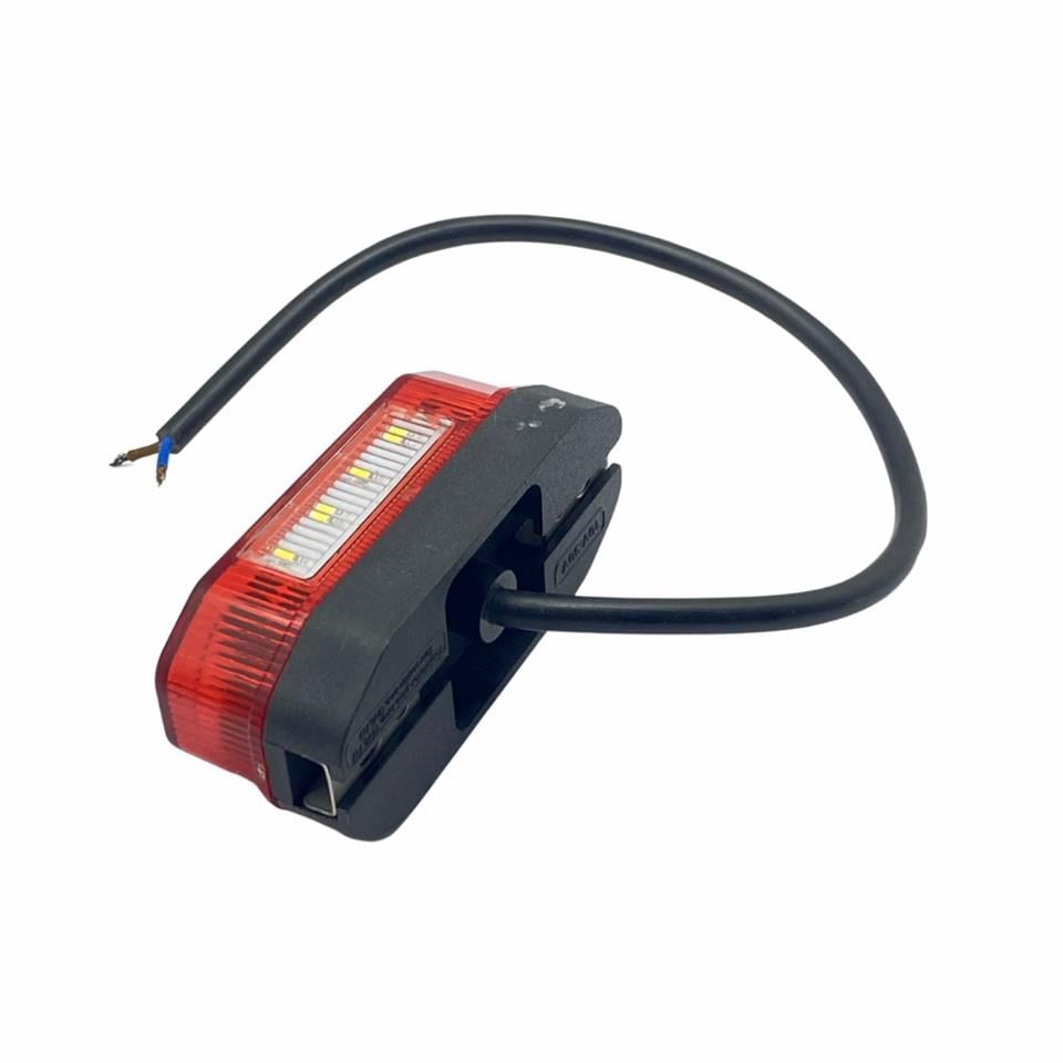 ÇERKEZ 10V-30V PLAKA-POZİSYON LAMBASI 4+4 LEDLİ (KIRMIZI) (90*37 MM) E ONAYLI