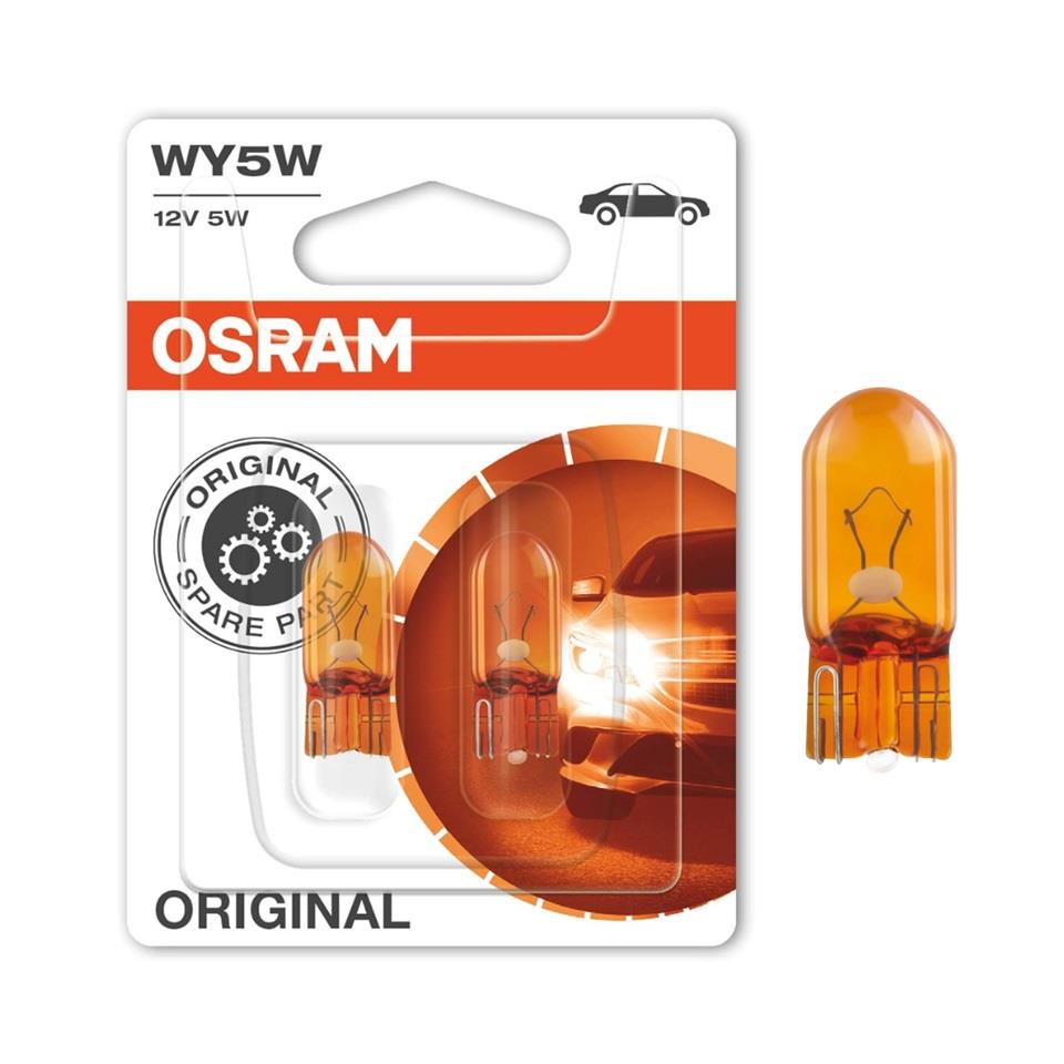 OSRAM 12V DİPSİZ AMPUL T10 5W SARI (2 AD)