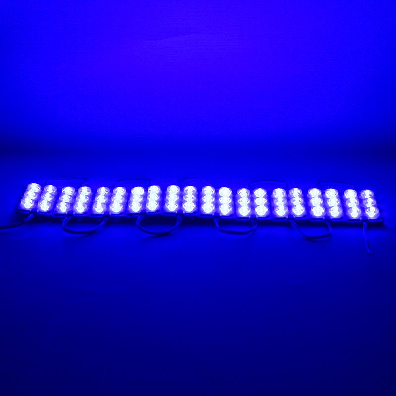 24V MODUL LAMBA 6-LEDLİ (CAMLI) MAVİ (75*40 MM)