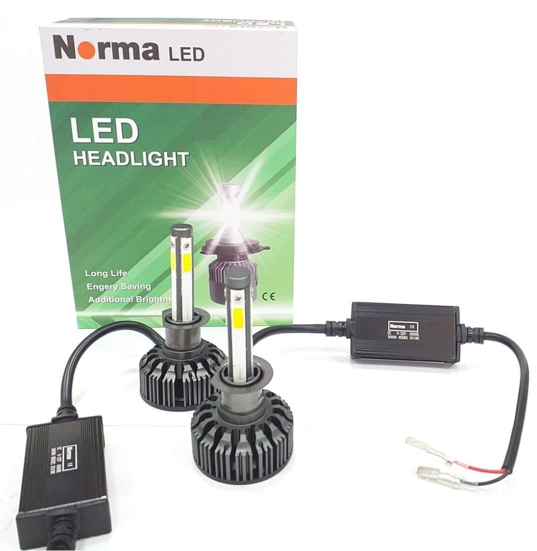 NORMA 9V-32V H1 XENON LED FAR AMPUL SETİ 4 ÇİPLİ 6000K 8000 LÜMEN COB LED