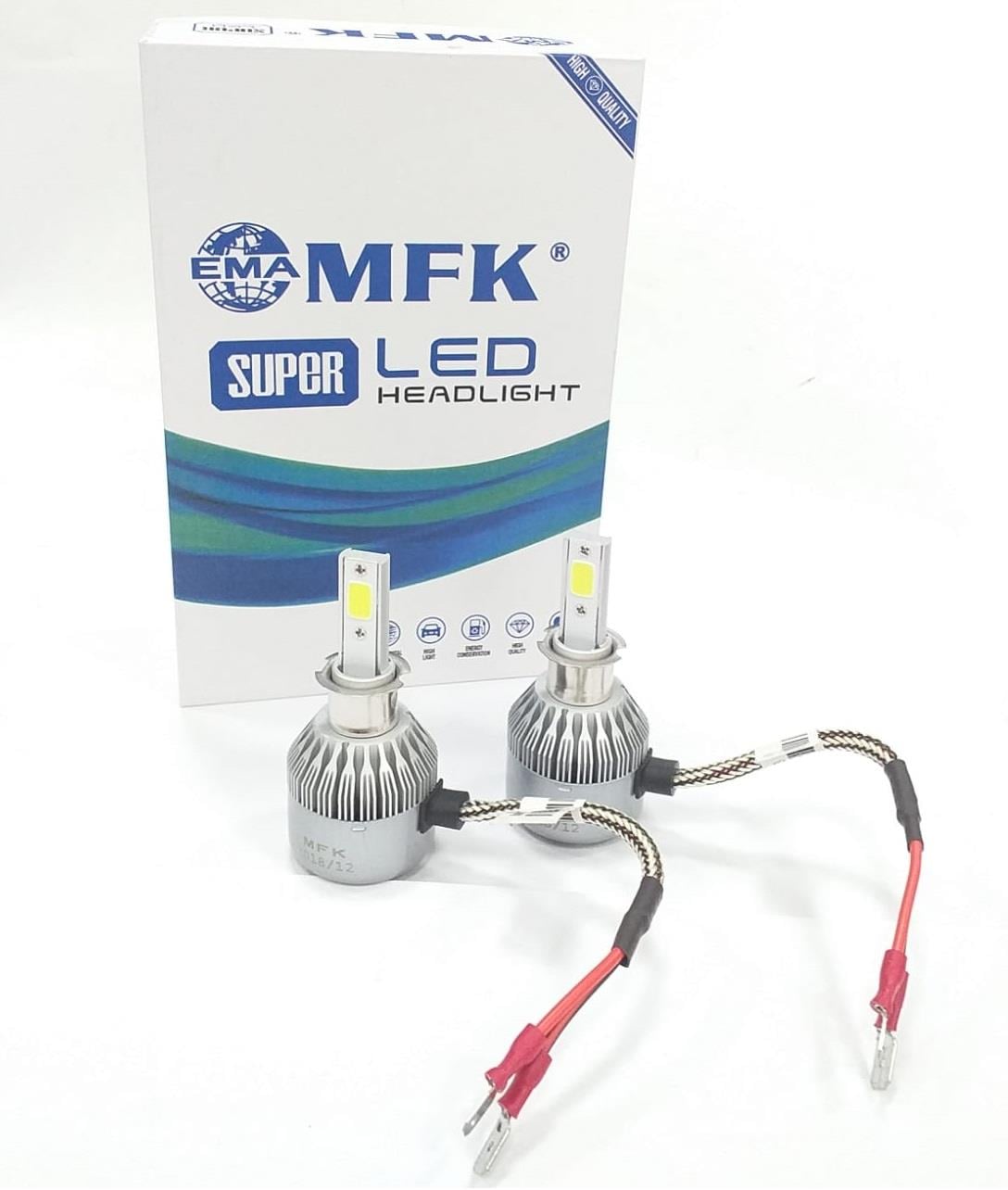 8V-48V H3 LED XENON FAR AMPUL SETİ 6000K 6000 LÜMEN (COB LED) 