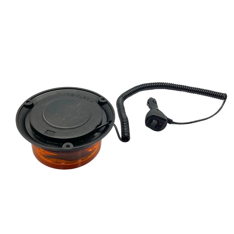 12V-110V ÇAKAR TEPE LAMBA LEDLİ 5 FONKSİYONLU MIKNATISLI ÇAKMAK FİŞLİ SARI (ALÇAK TİP)