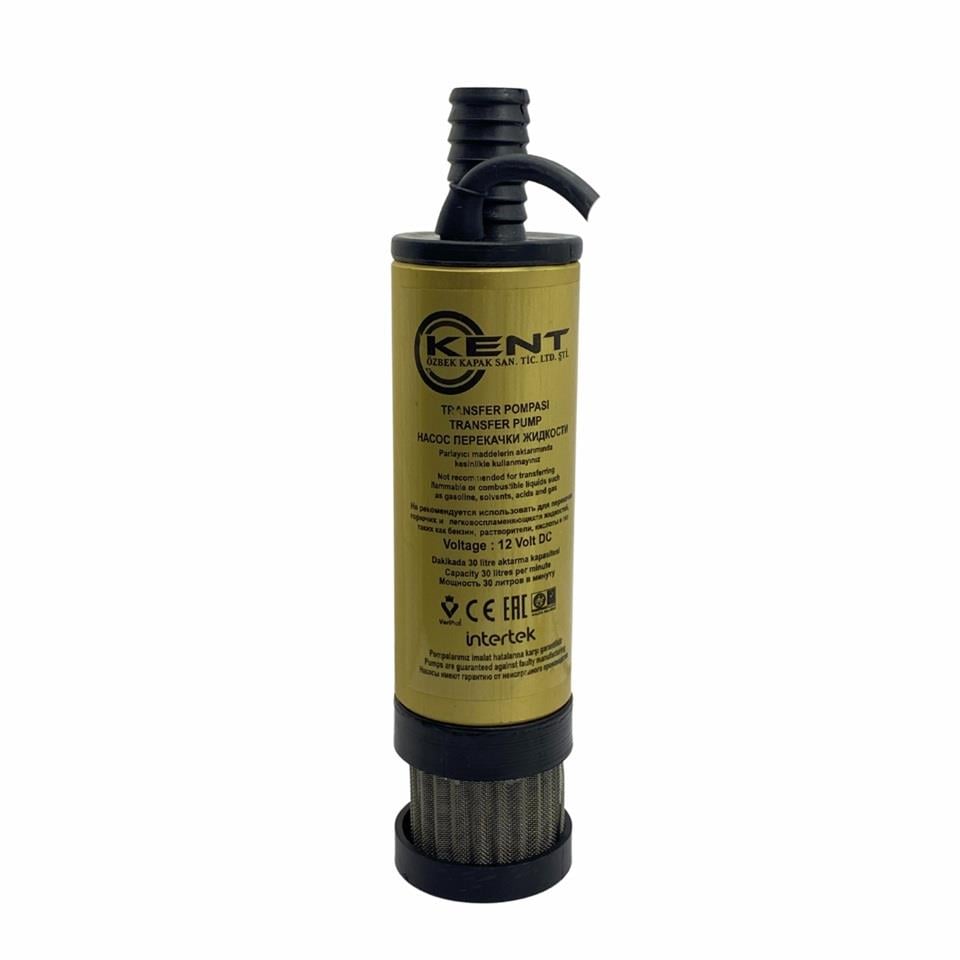 12V SIVI AKTARMA POMPASI (30 LT/DK) (SÜZGEÇLİ) (ÇIKIŞ 18 MM) (175*41 MM)